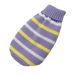 Christmas cat and dog sweaters (Color: Yellow Purple, size: M Within 1-1.5Kg)