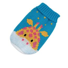 Christmas cat and dog sweaters (Color: Blue Deer, size: 3Xl Within 3.5-6.5Kg)