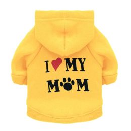 pet cat jacket to keep warm (Color: Mom Yellow, size: Xl)