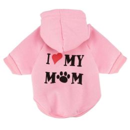 pet cat jacket to keep warm (Color: Mom Pink, size: L)