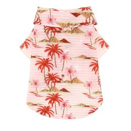 Hawaiian Style Printed Cat Clothes (Color: Pink, size: 2Xl)