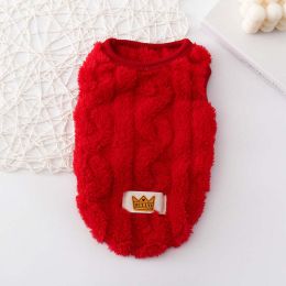 Dog Plush Vest (Color: Red, size: M)