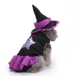 Dog clothes Halloween Christmas pet clothes bat clothes riding cat clothes pet dog clothes Christmas clothes (Color: Sdz24 Pumpkin Package, size: M)